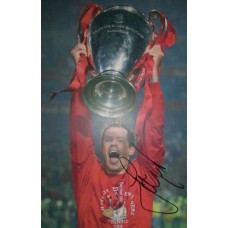 Signed photo of Jamie Carragher the Liverpool footballer.